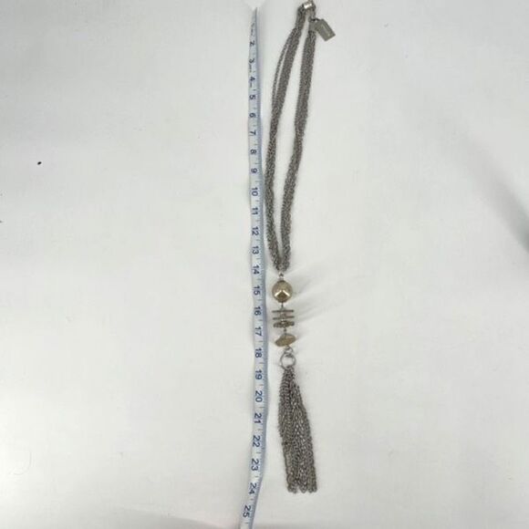 NWT Chico’s Fringe Pendant twisted layered chain‎ - Picture 5 of 10